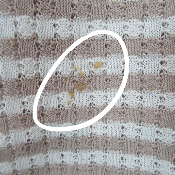 ARMANI COLLEZIONI Shell Tank & Cardigan Set Striped Pointelle Knit Women’s 10 - Picture 11 of 12